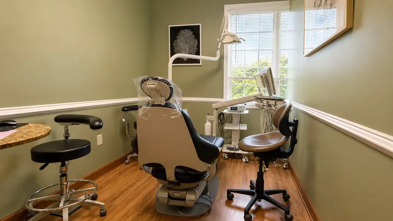 A treatment room at Willis Family Dentistry, ready for a patient